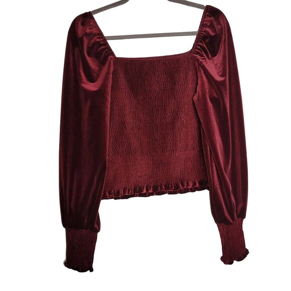 Truth by Republic Women's Medium Velour Smocked Peasant Whimsygoth Romantic Vale - Picture 1 of 5